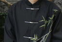 威登羊新中式國風(fēng)休閑西服套裝男士春秋季中國風(fēng)刺繡中山裝漢服男裝衣服 黑外套+黑襯衫+西褲【三件 2XL 【高質(zhì)量】 曬單實(shí)拍圖