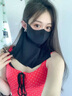 OEMG外賣騎手專用防曬面罩夏防曬遮陽男女口罩遮脖子臉罩透氣護頸一體 防曬面罩【單只裝】耀石黑 外賣小哥專用【冰絲涼感透氣】UPF500+ 曬單實拍圖