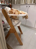愛瑞寶（ARICARE）實(shí)木成長椅可折疊寶寶餐椅家用餐桌椅嬰兒學(xué)座椅學(xué)習(xí)椅高腳椅子 皓月白+餐盤+安全帶(6月+) 曬單實(shí)拍圖