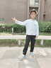 巴拉可兒巴拉可兒男童運動褲夏季長褲純棉薄款中大童衛(wèi)褲兒童休閑褲子夏款 夏季黑色 150 曬單實拍圖