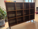 詩(shī)情木語(yǔ)實(shí)木書(shū)架落地格子柜儲物簡(jiǎn)易置物架辦公室客廳矮書(shū)柜組合柜子收納 【新款9格柜】120cm胡桃色 曬單實(shí)拍圖