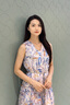 歌力思（ELLASSAY）2025夏季新款水彩暈染浪漫優(yōu)雅氣質(zhì)中長(zhǎng)款連衣裙女EWU362Y01500 藍(lán)混搭 M 曬單實(shí)拍圖
