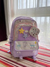 輕陽(yáng)書(shū)包初高中生女生高顏值背包簡(jiǎn)約學(xué)院雙肩包寬肩帶書(shū)包輕 曬單實(shí)拍圖