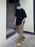 JVSJ純棉工裝褲夏季薄款2025年新款美式潮牌垂感闊腿男褲直筒休閑長(zhǎng)褲 卡其綠 XL 曬單實(shí)拍圖