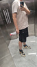 羅蒙男士短袖T恤夏季新款潮流純棉簡(jiǎn)約圓領(lǐng)上衣服寬松休閑體恤衫 白色+卡其色 4XL 【170-185斤】 曬單實(shí)拍圖