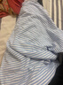 爾山集藍(lán)色條紋罩衫長(zhǎng)袖女夏秋新款寬松打底衫慵懶風(fēng)短款上衣罩衫 藍(lán)色條紋長(zhǎng)袖罩衫均碼 曬單實(shí)拍圖