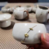 唐帕（TANGPA）鋦釘汝窯功夫茶具套裝2025新款整套蓋碗茶壺家用高檔喝泡茶杯禮盒 米黃-鋦釘汝窯茶具-禮盒裝 15頭 曬單實(shí)拍圖