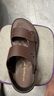 紅蜻蜓皮涼鞋男透氣休閑涼拖鞋牛皮沙灘鞋男戶(hù)外兩穿WTT250022棕色40 曬單實(shí)拍圖