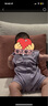 babylove嬰兒連體衣夏季莫代爾清涼薄款透氣寶寶哈衣爬服短袖家居衣服夏裝 梅子紫 73cm 曬單實(shí)拍圖