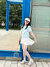 小豬彼特女童網(wǎng)球套裝速干運(yùn)動(dòng)服兒童冰絲涼感短袖大童百褶裙子羽毛球訓(xùn)練 6126漸變 130 cm 曬單實(shí)拍圖