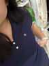 森馬（Semir）polo衫女短款收腰翻領(lǐng)襯衫25夏刺繡涼感緊身T恤辣妹109325115005 曬單實(shí)拍圖