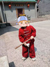 G.DUCKKIDS童裝寶寶周歲禮服嬰兒連體衣秋冬季加絨保暖百天滿(mǎn)月衣服中國風(fēng) 夾棉紅色acegsci 90cm 建議寶寶10-12公斤 24-36個(gè) - 曬單實(shí)拍圖