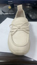 百麗蝴蝶結(jié)氣質(zhì)便士樂福鞋女2025新款春商場真皮鞋D4B1DAA5 米白色 35 曬單實拍圖