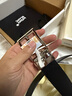 萬寶龍MONTBLANC 黑色/靛藍(lán)色雙面自由剪裁皮帶/腰帶118438 七夕禮物 曬單實(shí)拍圖