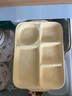 佩爾森陶瓷分格餐盤大人家用減脂月子餐分隔食堂孕婦兒童早餐分餐盤餐具 【奶黃色】五格分餐盤-升級(jí)款 曬單實(shí)拍圖
