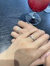 BOEAY山海情侶對戒純銀戒指女款男士一對可調節(jié)鐘久久求婚戒指結婚表白 【免費刻字】山海情侶戒指一對 曬單實拍圖
