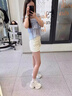 EXULL依思Q女鞋老爹鞋2025夏季新款厚底增高百搭學(xué)院風(fēng)時(shí)尚潮流百搭運(yùn)動(dòng)鞋女 米色 37 曬單實(shí)拍圖