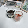 AILUKI日本茶水分離泡茶杯男便攜式辦公室水杯雙層防燙過(guò)濾玻璃 黑色派杯. 曬單實(shí)拍圖