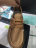 他她（TATA）英倫透氣工裝鞋男鞋棕色勃肯鞋皮鞋夏季新款OCD08BM5 黃棕 38 曬單實(shí)拍圖