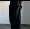 回力休閑褲男夏季直筒闊腿褲子男傘兵褲百搭冰絲長(cháng)褲男褲黑色2XL 曬單實(shí)拍圖