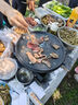 TANXIANZHE探險者烤盤燒烤盤韓式卡式爐烤肉盤露營家用鍋麥飯石煎烤盤鐵板燒 曬單實拍圖