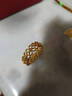 中國黃金（CHINA GOLD）黃金戒指女款足金鏤空四葉花戒指金指環(huán)送女朋友送老婆生日禮物 14#_約1g 曬單實(shí)拍圖