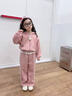 帕皮猴女童春裝套裝2025新款洋氣時髦兒童炸街衣服春秋季寶寶韓系兩件套 粉色（長耳朵套裝） 100 碼建議2-3歲（身高95左右） 曬單實拍圖