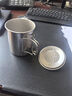 容山堂便攜式純鈦馬克杯帶蓋戶(hù)外鈦杯子水杯折疊漱口杯露營(yíng)杯子 純鈦帶蓋馬克杯-結晶小號450ml 曬單實(shí)拍圖
