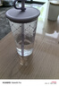 膳魔師（THERMOS）庫洛米聯(lián)名玻璃杯高顏值吸管杯兒童水杯女生辦公咖啡杯生日禮物 紫色-帶吸管帽 630ml 曬單實拍圖