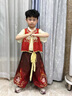 G.DUCKKIDS小黃鴨童裝哪吒衣服女童套裝夏季兒童漢服女孩短袖長褲六一演出服 紅色套裝 100 尺碼2~3歲【90-100cm】cm 曬單實拍圖