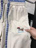 至濤美式臘腸狗刺繡五分褲男夏季新款潮ins設(shè)計感短褲寬松休閑闊腿褲 藍色 XL 曬單實拍圖