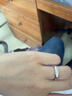 s999純銀莫桑石鉆戒光面輕奢小眾戒指求婚結婚鉆戒送男女友 10分光面戒指 閉口（下單備注圈口） 曬單實(shí)拍圖
