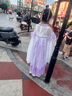 芭米諾漢服女童春款連衣裙秋裝兒童古裝超仙小女孩古風(fēng)唐裝 紫色 150 曬單實(shí)拍圖