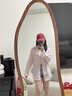 小野七天粉色長(zhǎng)袖防曬襯衫女薄款2025夏季空調(diào)外套寬松休閑百搭鹽系襯衣女 粉色條紋 M 曬單實(shí)拍圖