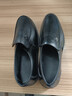 皮鞋男休閑商務(wù)軟皮黑色正裝鞋軟底一腳蹬豆豆鞋透氣厚底爸爸鞋 皮鞋-黑色 41 曬單實(shí)拍圖