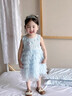 班喜迪女童連衣裙夏裝2025新款洋氣裙子兒童網(wǎng)紗蓬蓬裙夏季女寶寶公主裙 藍色 100 曬單實(shí)拍圖
