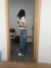 MISS SIXTY【免費(fèi)改褲】進(jìn)口牛仔面料牛仔褲復(fù)古顯瘦百搭女紐扣直筒長(zhǎng)褲休閑 中藍(lán) S (25-26碼) 曬單實(shí)拍圖