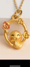 老廟黃金吊墜女款蛇年本命年鎖骨鏈蛇寶寶生肖蛇項(xiàng)鏈生日禮物送女友 萌寵花蛇吊墜約1.6g+項(xiàng)鏈+禮盒 曬單實(shí)拍圖