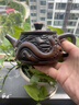 紫陶石瓢壺可鳳鳴龍紋堆砌浮雕紫陶茶壺可提可轉(zhuǎn)大容量紫砂石瓢壺 紫陶龍紋石瓢鳳鳴壺 290ml 曬單實(shí)拍圖
