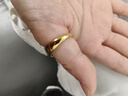 仙緣黃金戒指男素圈足金對戒女光面素戒女款戒子男士999金戒指 黃金蛇肚戒 約2.4克 曬單實拍圖