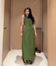 巧丂法式復(fù)古綠色吊帶背心連衣裙女子夏季2025新款小個(gè)子收腰氣質(zhì)長(zhǎng)裙 綠色 請(qǐng)根據(jù)詳情尺寸數(shù)據(jù)選碼 S 曬單實(shí)拍圖