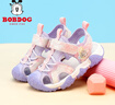 巴布豆（BOBDOG）童鞋軟底包頭兒童鞋夏季兒童涼鞋女 105532058 淺粉紅27 曬單實(shí)拍圖