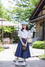 艾卡諾 I.KARNOW女童百褶裙春秋半身裙兒童2025新款秋裝洋氣長(cháng)裙大童學(xué)院風(fēng)jk裙子 4358藍色【牛仔裙】 150 曬單實(shí)拍圖