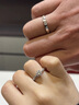 GIOIO結(jié)婚鉆戒女莫桑鉆戒指女純銀情侶對戒結(jié)婚仿真求婚戒指紀念日禮物 情侶對戒（女戒60分+男戒30分） 女戒男戒開口可調(diào)節(jié) 曬單實拍圖
