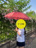 心楠酒紅波點(diǎn)長(zhǎng)柄學(xué)生雨傘晴雨兩用高顏值復(fù)古雅致韓系港風(fēng)彎鉤 酒紅波點(diǎn)16骨長(zhǎng)柄雨傘 曬單實(shí)拍圖