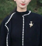 紀詩(shī)哲（GIEVSZHE）梅花胸針高檔女優(yōu)雅氣質(zhì)母貝奢侈高端品牌別針西裝生日禮物送女友 雅致珍珠梅花胸針 禮盒裝 曬單實(shí)拍圖