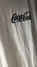 可口可樂(lè )（Coca-Cola）短袖T恤男女同款休閑寬松經(jīng)典基礎打底衫 白色 2XL 曬單實(shí)拍圖