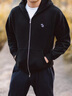ABERCROMBIE & FITCH男裝女裝情侶裝25春夏毛圈布LOGO寬松連帽衛(wèi)衣外套KI122-5254 黑色 M (180/100A) 曬單實拍圖