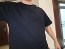 真維斯（Jeanswest）300g重磅純棉短袖t恤夏季圓領(lǐng)五分袖寬松百搭打底衫男女基礎(chǔ)款tee 黑色(純色) L (175) (體重130-150斤) 曬單實(shí)拍圖
