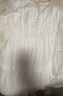 歌力思（ELLASSAY）博主同款25春夏新款100%桑蠶絲復古鏤空中長(cháng)連衣裙女EWB361Y00700 純凈白 XS 曬單實(shí)拍圖